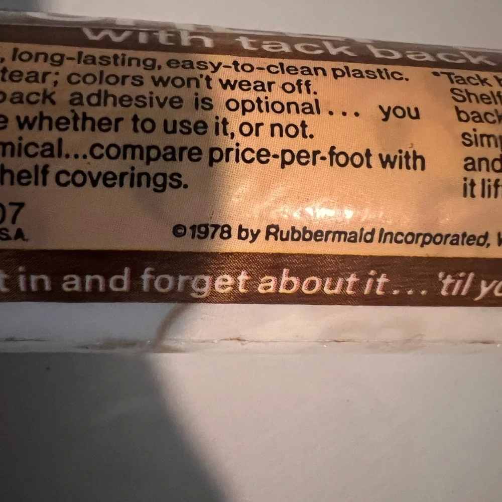Rubbermaid Shelf Liner NEW Vintage 1978 Item 1607 10ft x 12
